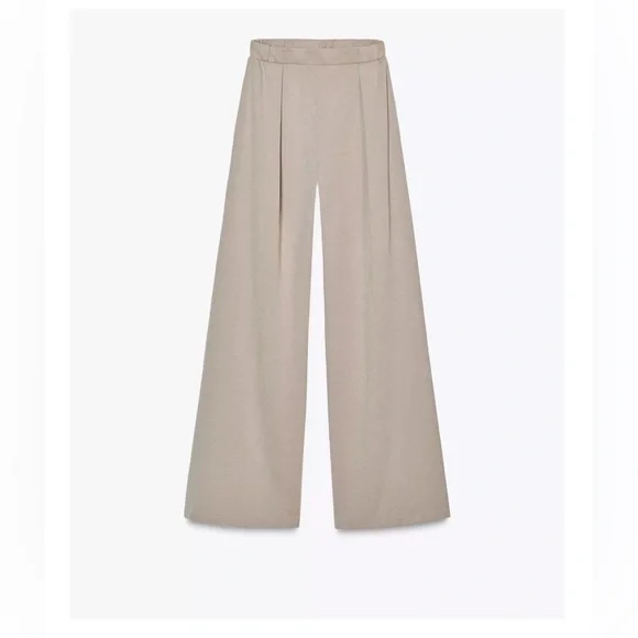 Zara WASHED EFFECT INTERLOCK PANTS - Picture 3 of 4